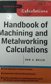 Handbook of machining and metalworking calculation