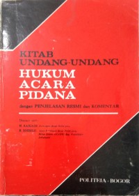 Kitab undang-undang hukum acara pidana