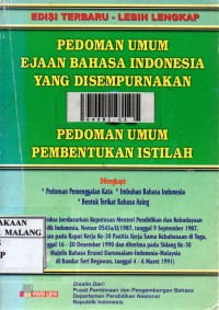 Pedoman umum ejaan bahasa indonesia yang disempurnakan