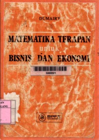 Matematika terapan untuk bisnis dan ekonomi